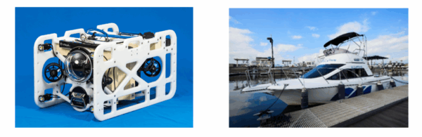 FullDepthの遠隔操縦・自動航行・水中計測技術等を活用し、AUV等による